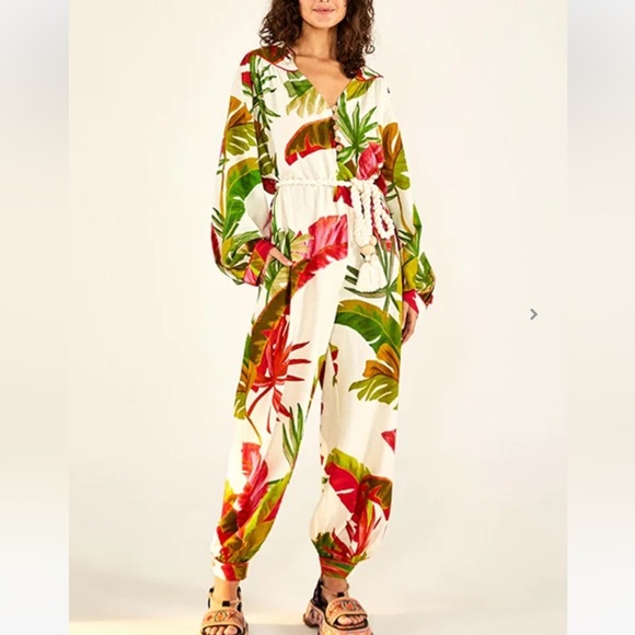 Farm Rio Spring Forest Jumpsuit - Picture 1 of 8